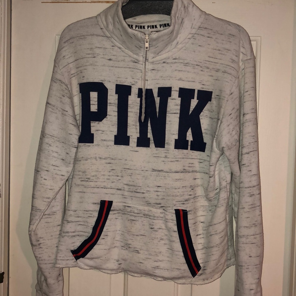 PINK 1/4 zip sweatshirt